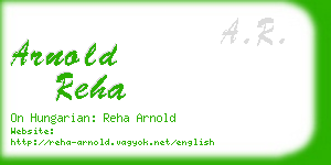 arnold reha business card